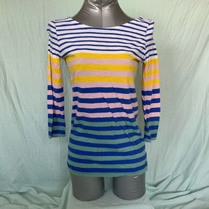 3/4 sleeve striped shirt